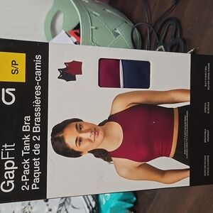 Gap Fit Size S Burgundy and Navy 2 Pack of Tank Bras